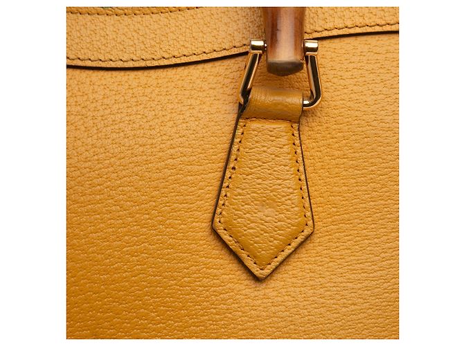 Borsa Gucci Yellow Medium Leather Bamboo Diana Giallo - vista 6
