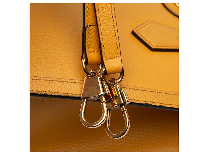 Borsa Gucci Yellow Medium Leather Bamboo Diana Giallo - vista 7