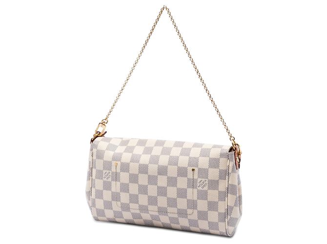 Louis Vuitton White Damier Azur Favorite MM Bianco - vista 2