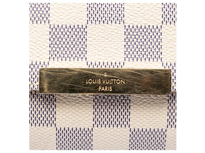 Louis Vuitton White Damier Azur Favorite MM Bianco - vista 5