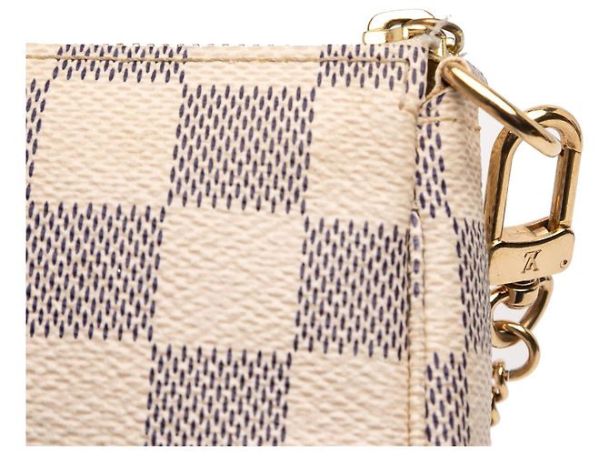 Louis Vuitton Mini Pochette Accessoires Damier Azur bianco - vista 7
