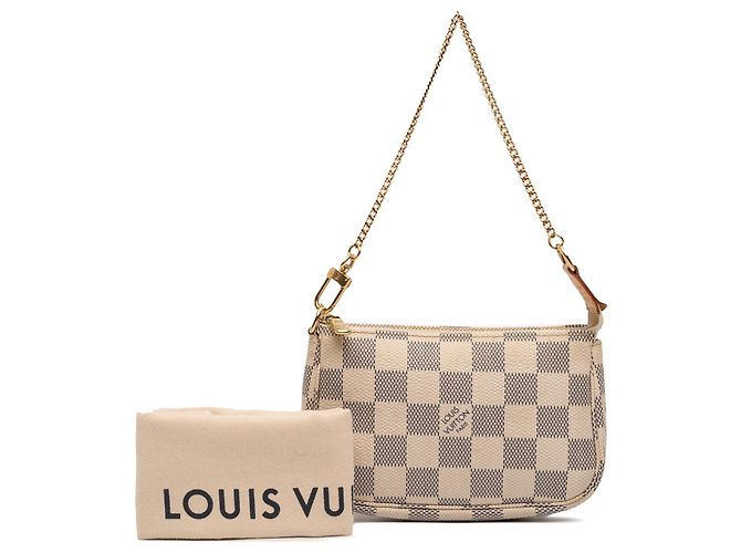 Louis Vuitton Mini Pochette Accessoires Damier Azur bianco - vista 9