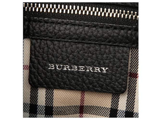 Borsa a mano in pelle nera Burberry Nero - vista 5