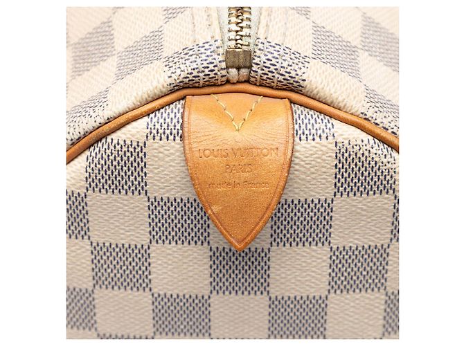 Louis Vuitton White Damier Azur Speedy 30 Bianco - vista 5