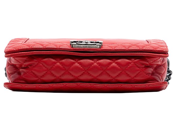 Chanel Red Old Medium Calfskin Boy Reverso Flap Rosso - vista 3