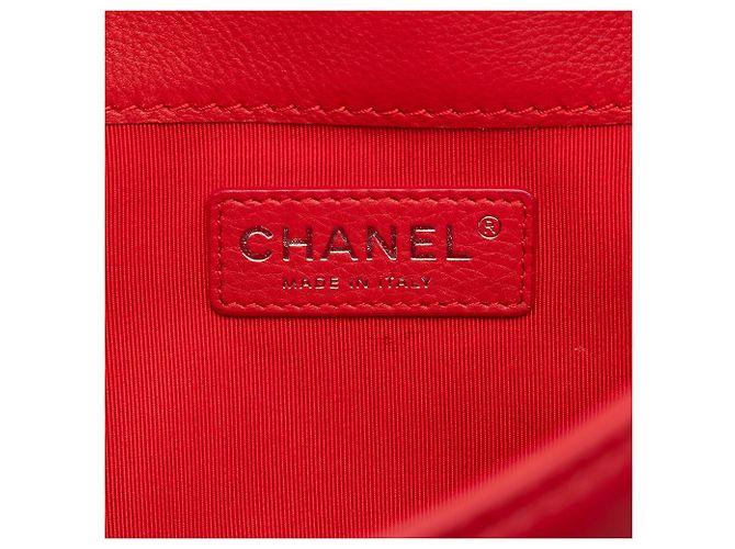 Chanel Red Old Medium Calfskin Boy Reverso Flap Rosso - vista 5