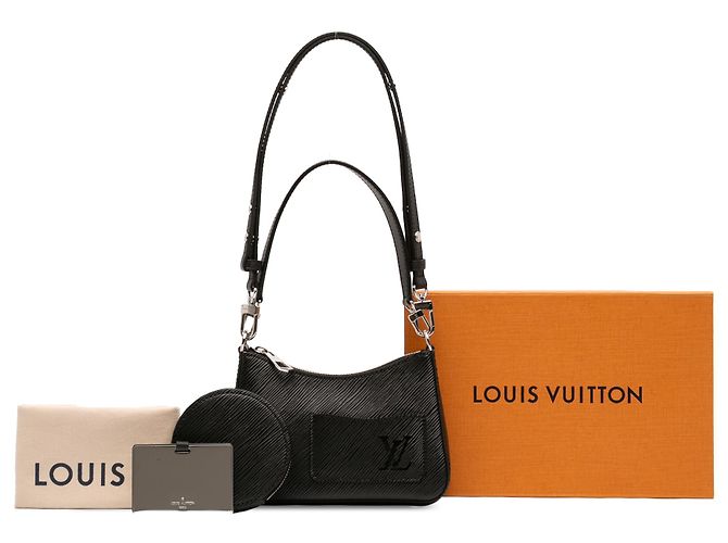 Louis Vuitton Black Epi Marellini Nero - vista 10