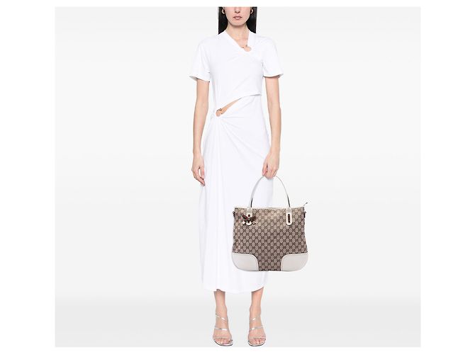 Gucci Beige GG Canvas Princy Satchel - view 7