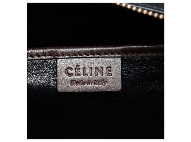 Luggage Céline Borsa Tote Celine Blue Nano Tricolor in pelle - vista 5