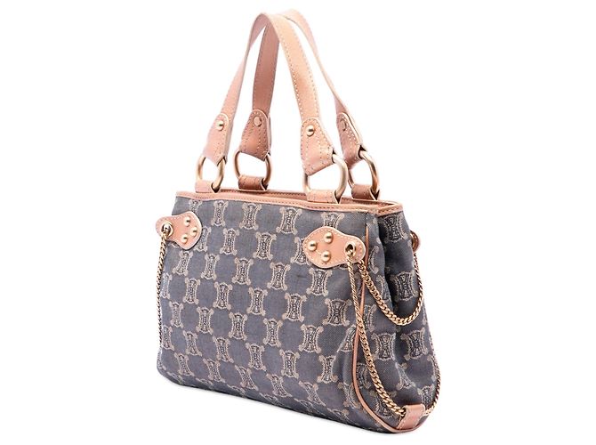 16 Céline Celine Blue Macadam Denim Handtasche Blau - Ansicht 2