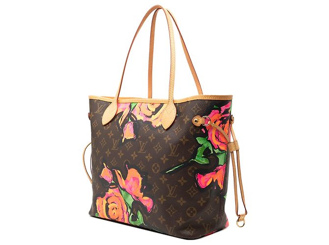Louis Vuitton Marrone Monogram Roses Neverfull MM - vista 2