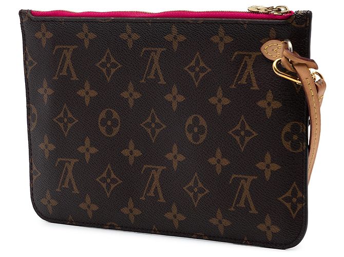 Pochette Louis Vuitton Monogram Neverfull MM Marrón Castaño - vista 2
