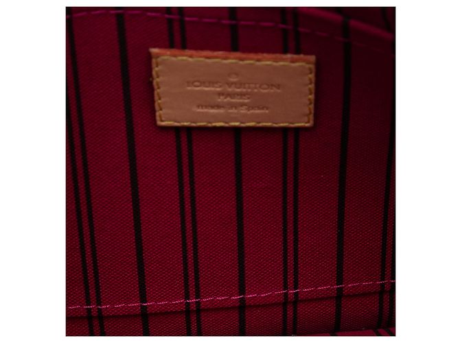 Pochette Louis Vuitton Monogram Neverfull MM Marrón Castaño - vista 4