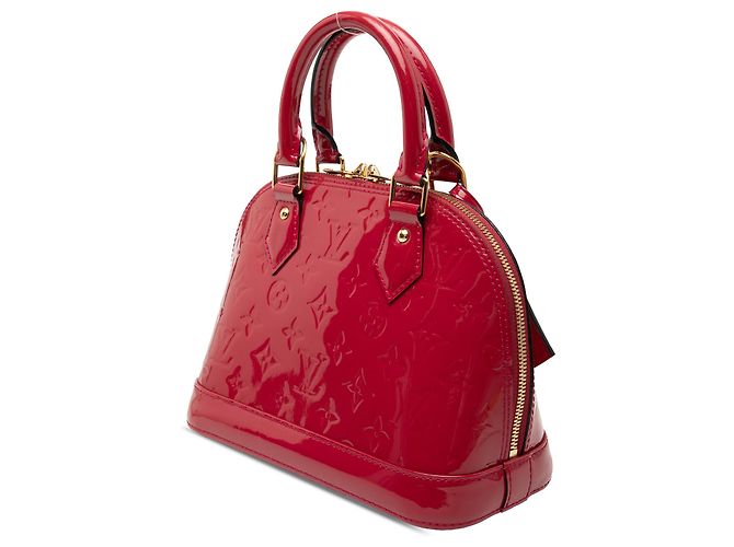 Louis Vuitton Alma BB in monogramma vernis rosso - vista 2