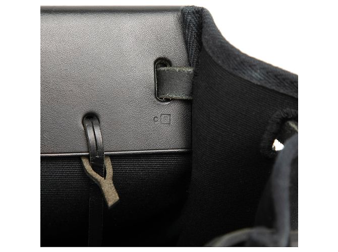 Hermès Black Toile and Vache Hunter Herbag Cabas MM Nero - vista 6