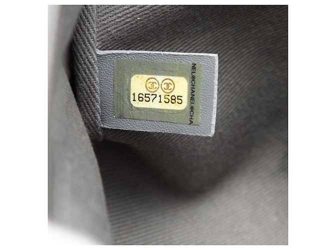 Chanel Boy Flap aus gestepptem Lammleder Grau Old Medium Braun Anthrazitgrau - Ansicht 6