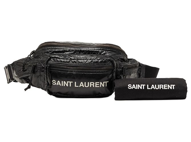 Borsa a tracolla Nuxx in nylon nero Saint Laurent - vista 8