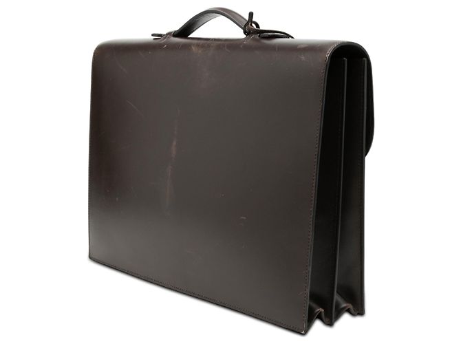 Hermès Brown Box Calf Sac A Depeches 38 Dark brown - view 2