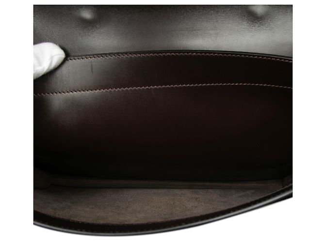 Hermès Brown Box Calf Sac A Depeches 38 Dark brown - view 4