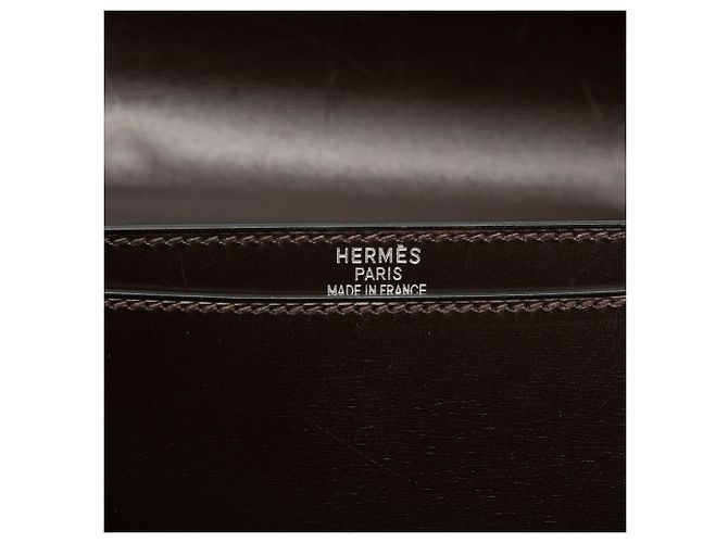 Hermès Brown Box Calf Sac A Depeches 38 Dark brown - view 5