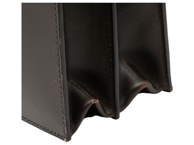 Hermès Brown Box Calf Sac A Depeches 38 Dark brown - view 7