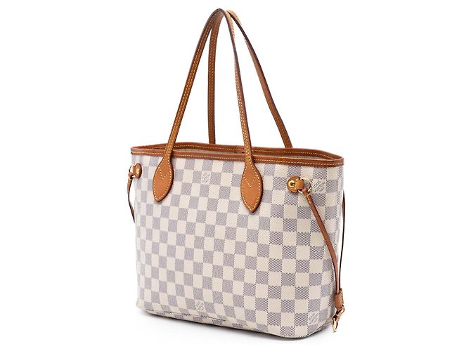 Louis Vuitton White Damier Azur Neverfull PM Bianco - vista 2