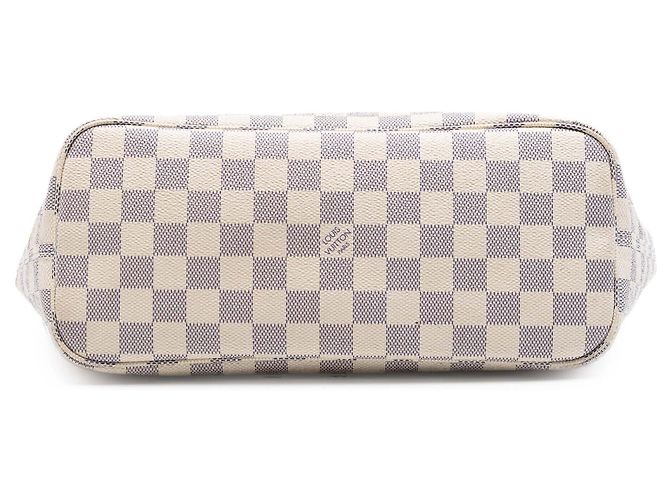Louis Vuitton White Damier Azur Neverfull PM Bianco - vista 3