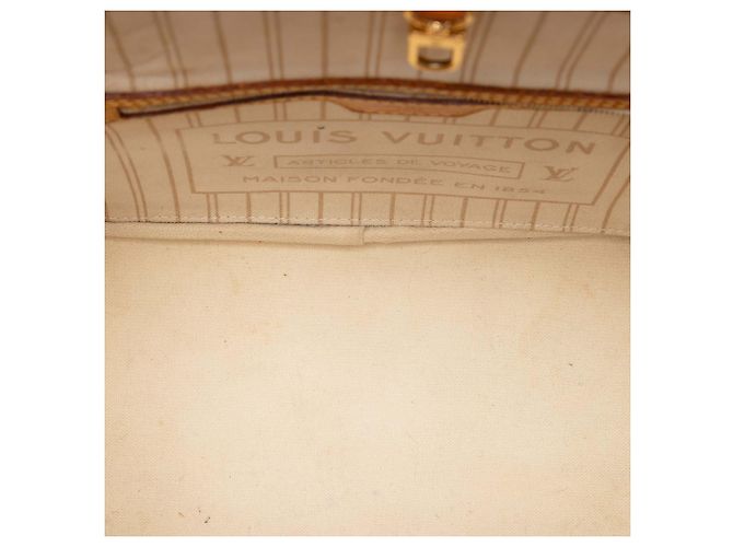 Louis Vuitton White Damier Azur Neverfull PM Bianco - vista 4
