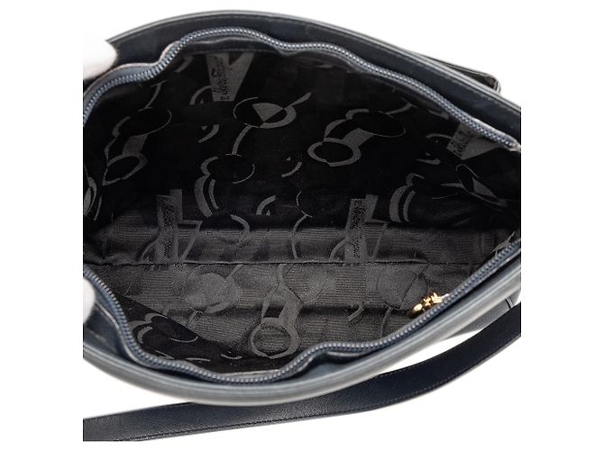 Salvatore Ferragamo Borsa a tracolla in pelle blu Ferragamo Blu navy - vista 4