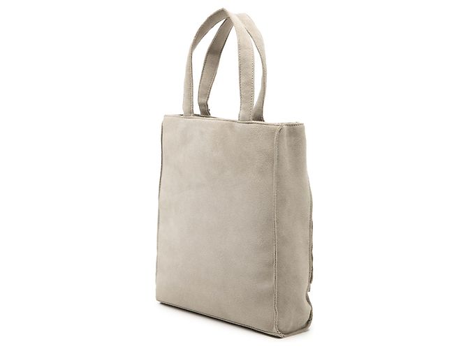 Tote Chanel Mini in scamosciato marrone con borchie e frange Beige - vista 2
