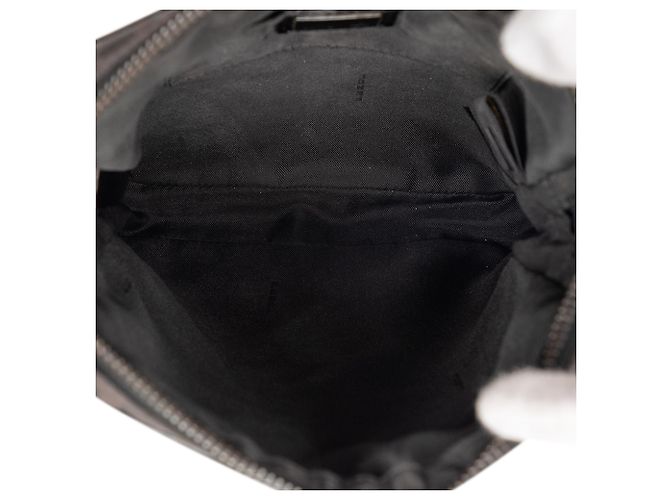 Fendi Borsa a tracolla in tela Zucchino nera Nero - vista 4
