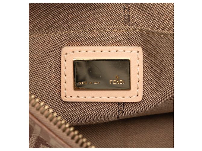 Fendi Borsa Hobo in tela Zucchino beige - vista 5
