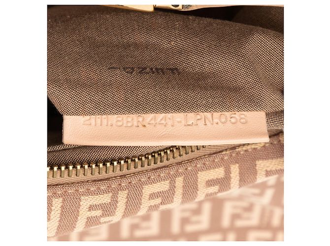 Fendi Borsa Hobo in tela Zucchino beige - vista 6