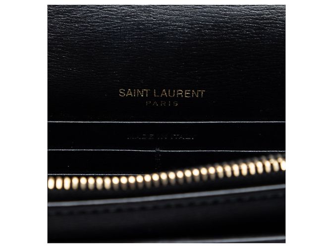 Borsa a mano Monogram Sunset in scamosciato e pelle di vitello nera Medium di Saint Laurent Nero - vista 6