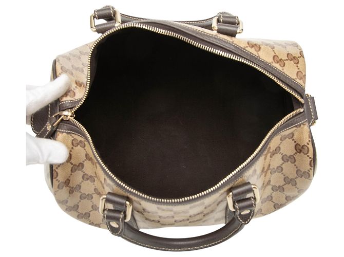 Sac Boston GG Crystal Joy beige taille Medium de Gucci - vue 4