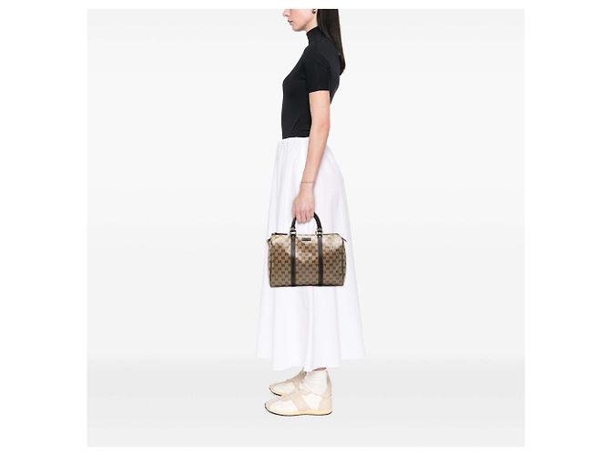 Sac Boston GG Crystal Joy beige taille Medium de Gucci - vue 7