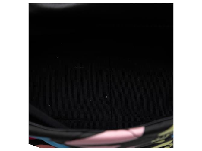 Chanel Black Medium Printed Canvas 19 Flap Nero - vista 4