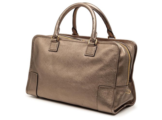 LOEWE Amazona 36 in pelle di capra metallizzata oro D'oro - vista 2