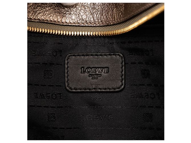 LOEWE Amazona 36 in pelle di capra metallizzata oro D'oro - vista 5