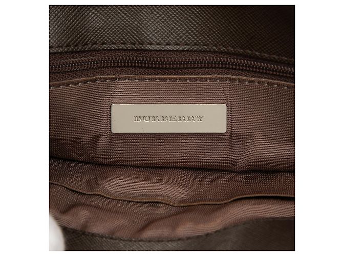 Borsa a tracolla in tela Burberry Beige House Check - vista 5