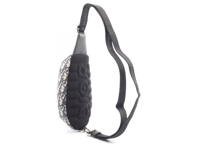 Marsupio Christian Dior Dior SCARAB Nero Beige Blu navy - vista 2