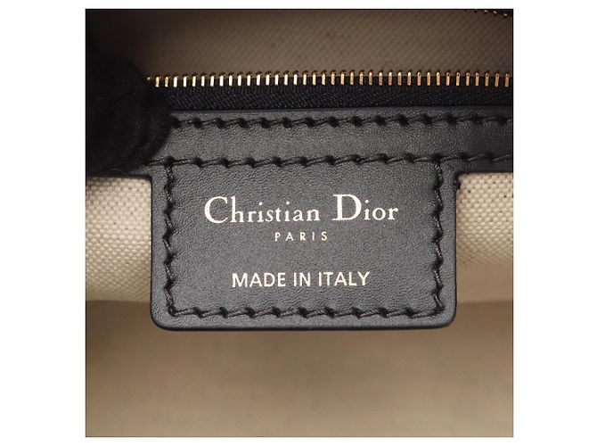 Borsa bowling Christian Dior Dior D-vibe Beige Blu navy - vista 4