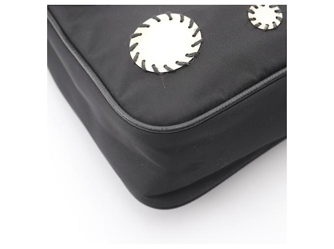 Saffiano Borsa a Spalla Prada Re-Edition 2005 Nero - vista 5