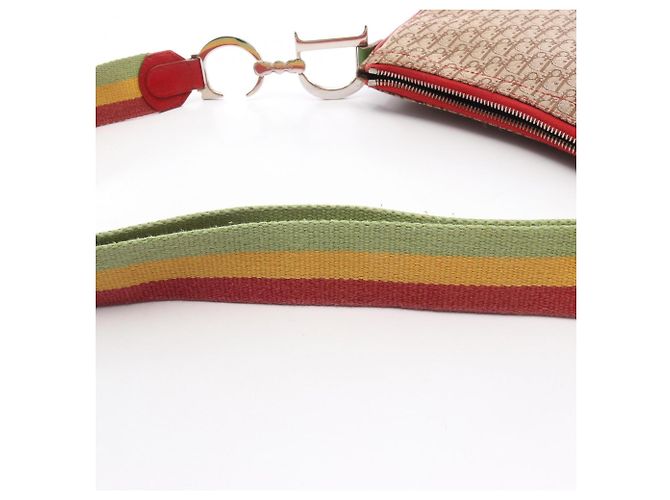 Borsa a tracolla Christian Dior Rasta Trotter Saddle Pocket Multicolore Beige - vista 14