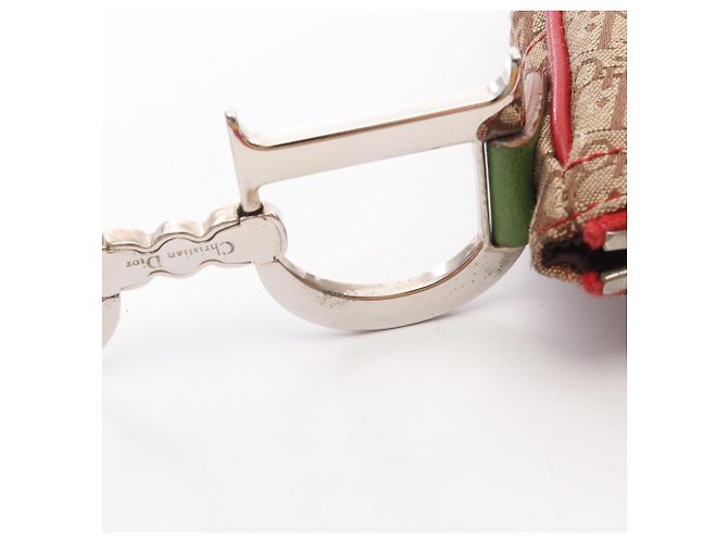 Borsa a tracolla Christian Dior Rasta Trotter Saddle Pocket Multicolore Beige - vista 15