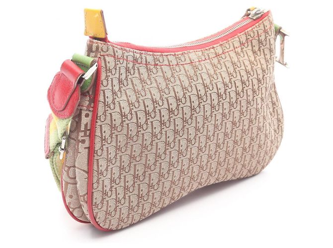 Borsa a tracolla Christian Dior Rasta Trotter Saddle Pocket Multicolore Beige - vista 2