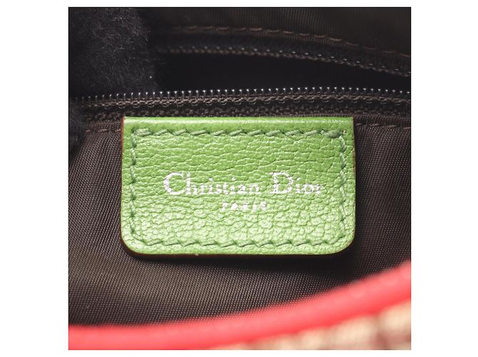 Borsa a tracolla Christian Dior Rasta Trotter Saddle Pocket Multicolore Beige - vista 4