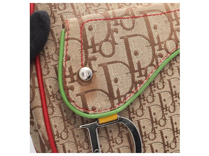 Christian Dior Dior Rasta Trotter Saddle Pocket Shoulder Bag Multicolore Beige - vista 8
