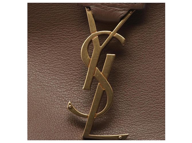 Downtown Graue Lederhandtasche Yves Saint Laurent - Ansicht 12