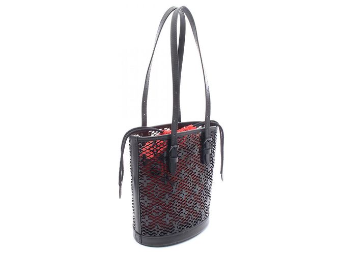 Borsa Louis Vuitton Bucket PM Monogram Lace Nero - vista 2